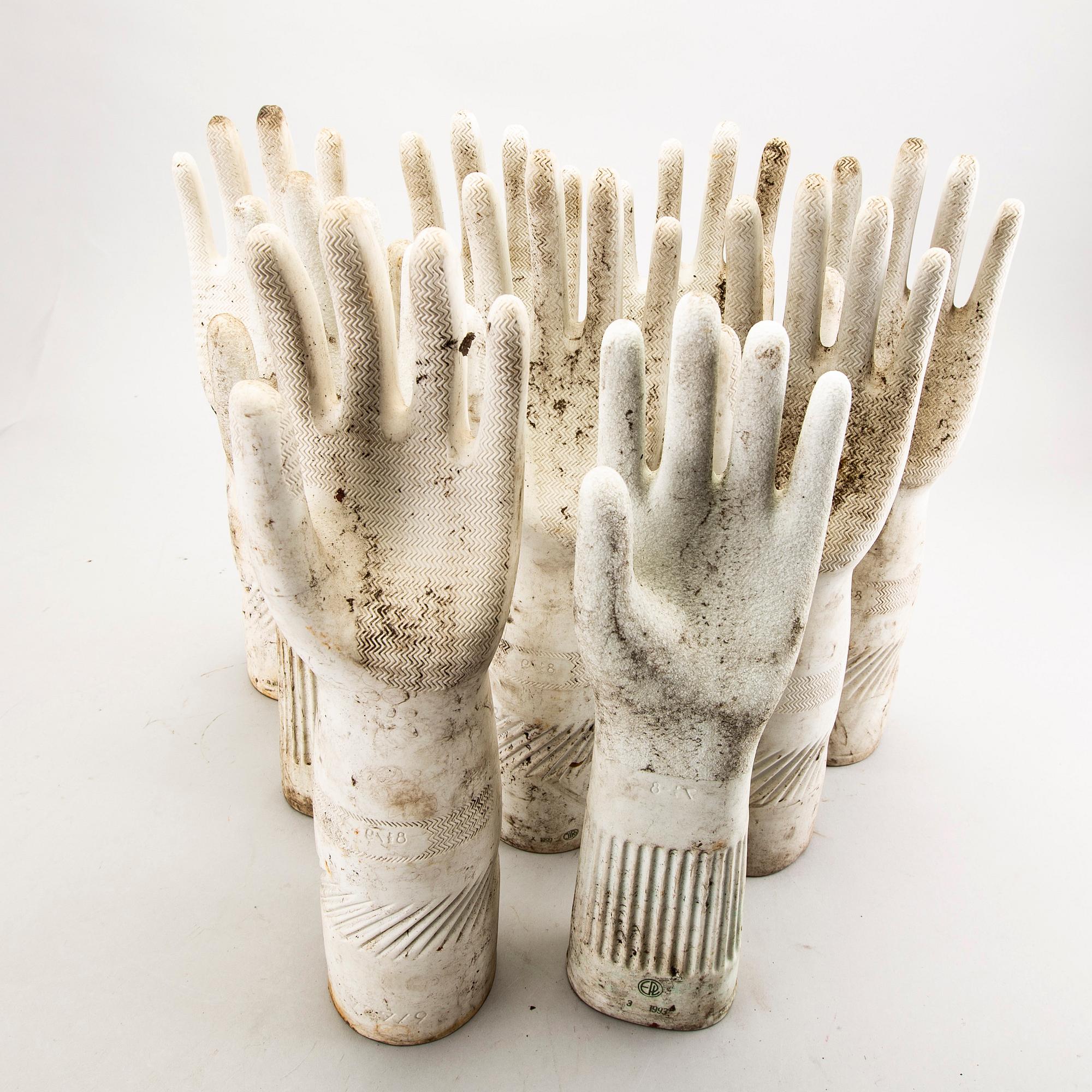 Glove molds, 9 pcs, France around 2000.