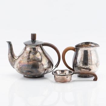 Fritz Hingelberg, Aarhus Denmark, tea service sterling three pieces.