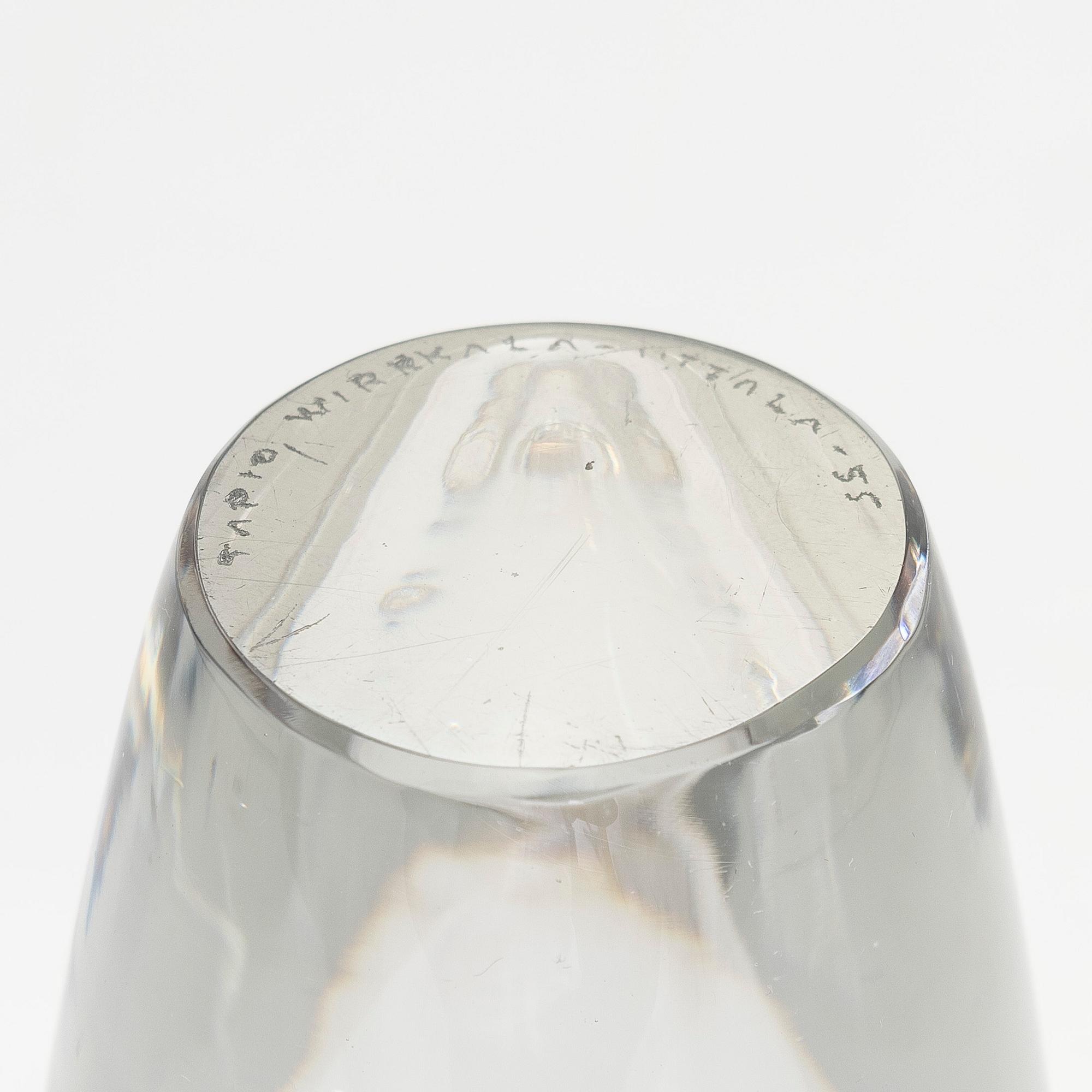 Tapio Wirkkala, glass sculpture, "Tokyo", signed Tapio Wirkkala Iittala -55.