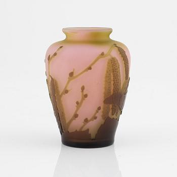 Emile Gallé, vas, överfångsglas, Art Nouveau, Nancy, Frankrike,