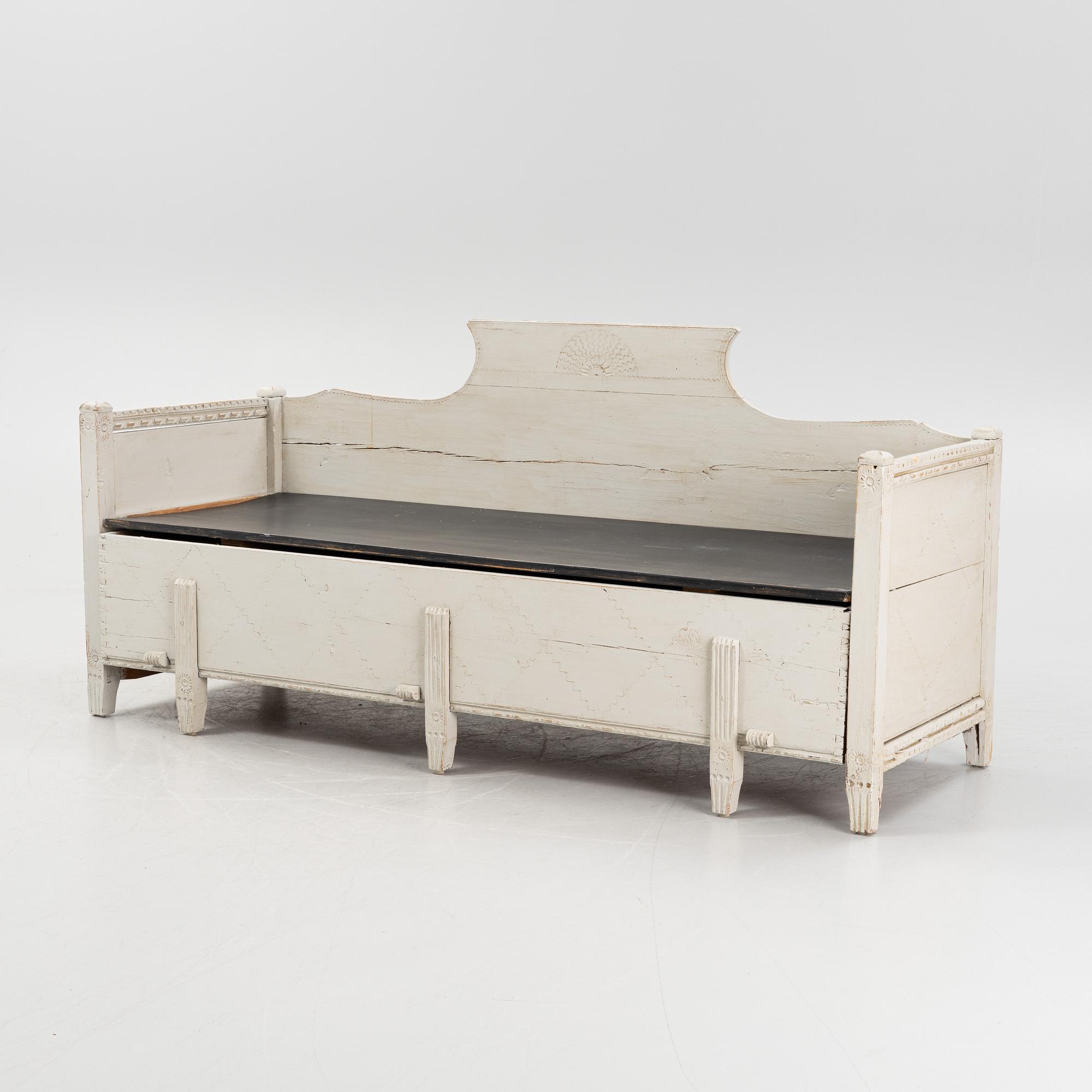 A painted provincial sofa, 19th century.