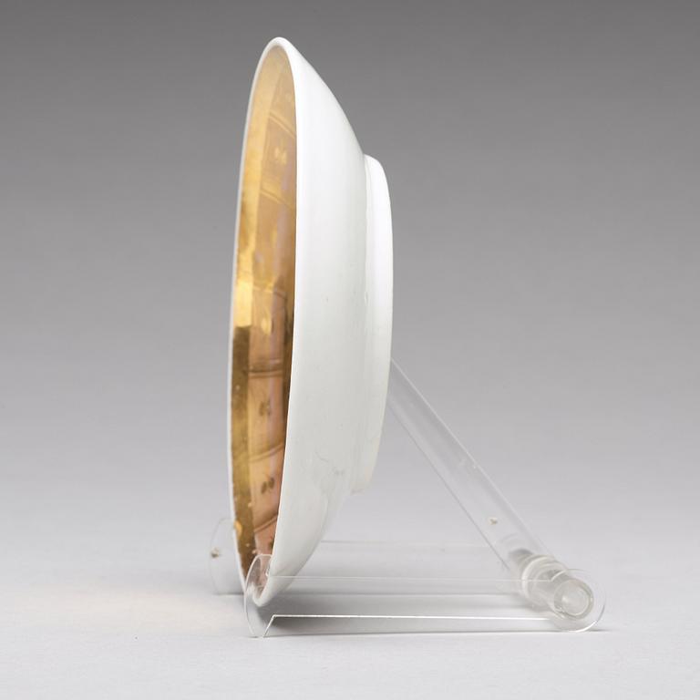 A Russian Topographic cup with stand, Gardner, 19th Century.