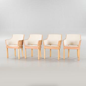 Four "Riksdagen" chairs, designed by Åke Axelsson for Gärsnäs, late 20th cenutry.
