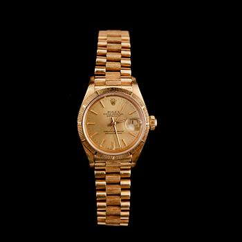 ARMBANDSUR, 18 k guld, Rolex Oyster Perpetual Datejust, automatisk.