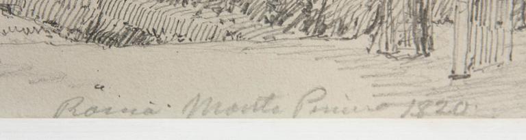 OKÄND KONSTNÄR, ett par. Blyerts, Italien 1820.