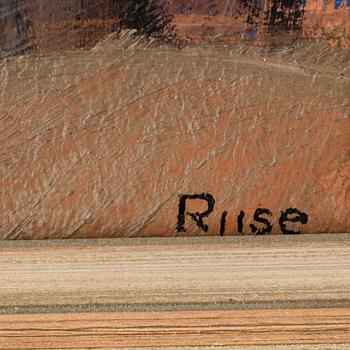 CARL RIISE, olja på pannå, signerad.