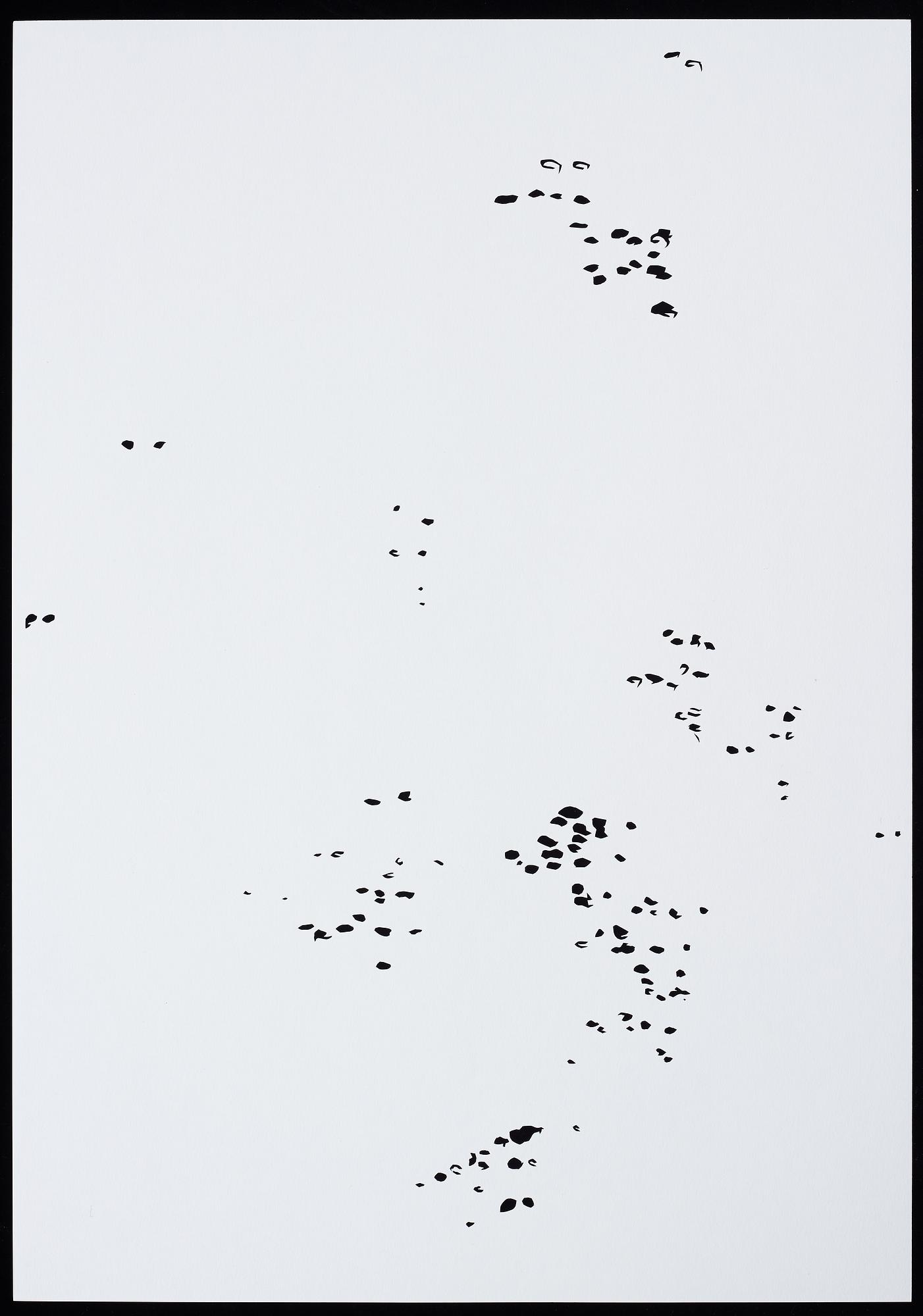 KATHARINA HINSBERG, Signed K. Hinsberg and dated 1.9.2000 van Horn = Marfa. Perforated paper.