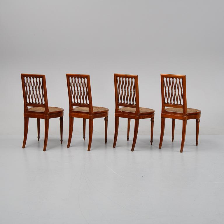 A set of four mahogany chairs, by Georges Jacob (Paris 1739-1814).