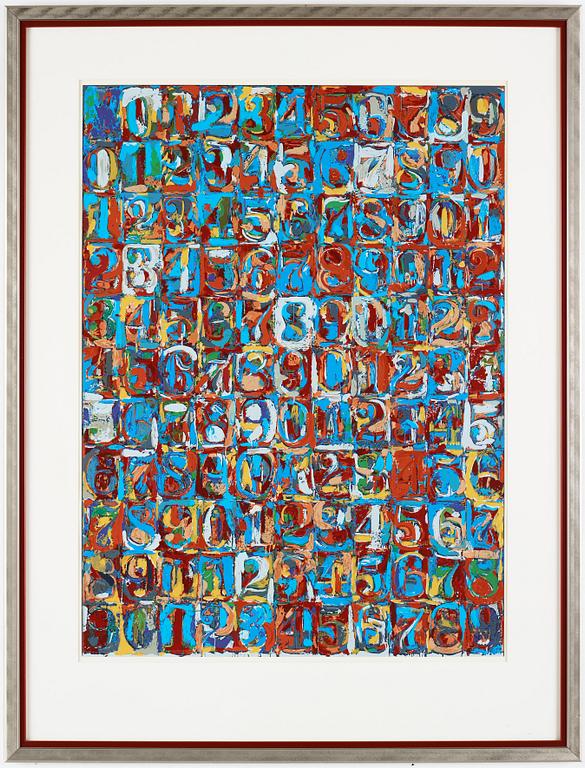 Jasper Johns, färgserigrafi.
