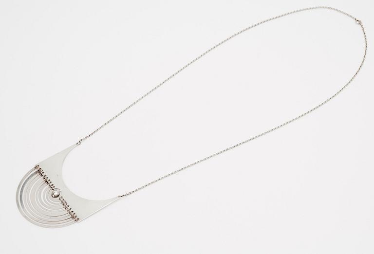 Tapio Wirkkala, halsband,"Halvmåne", N Westerback Helsingfors, 1972, sterling.