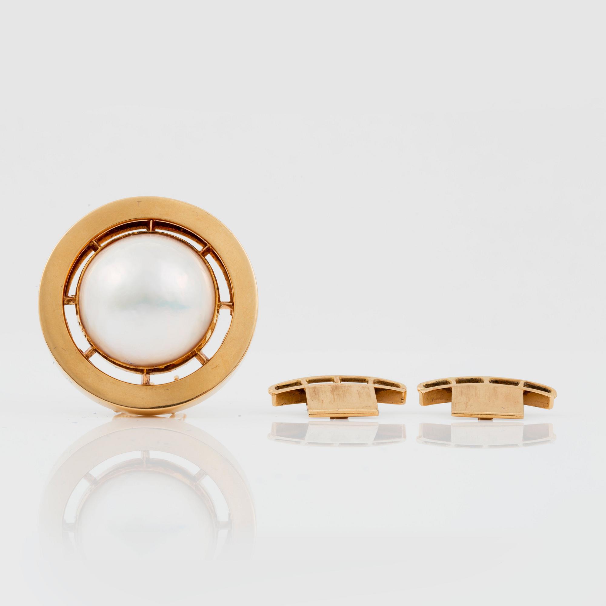 PÄRLCOLLIER, 4-radigt, med odlade saltvattenspärlor Ø 6-6.5 mm. 2 st utbytbara lås.