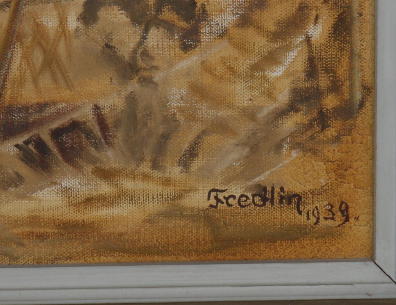 FREDLIN, TOR OTTO. Olja på duk, sign o dat 1939.