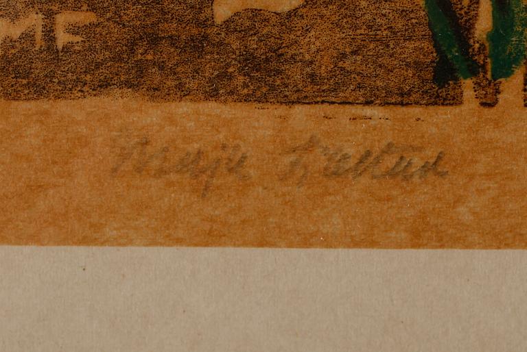 KERSTIN MARIA (MAJA) FJAESTAD, 2 st, träsnitt, signerade.