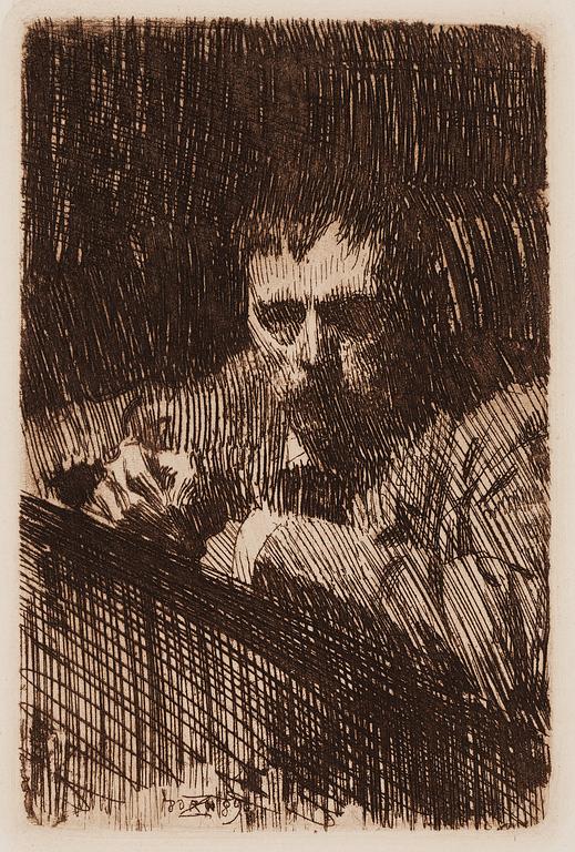 ANDERS ZORN, etsning (IV état av IV), ej signerad, 1889.