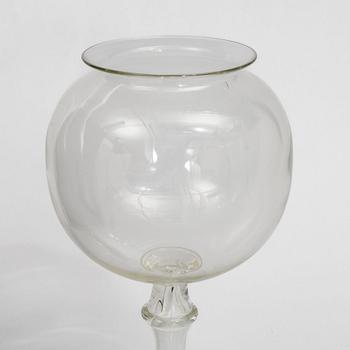 A glass fish-bowl, Sweden, 19th century.