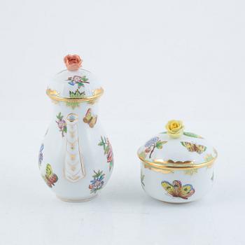 Herend coffee service, 16 pieces, porcelain, "Queen Victoria", Hungary.