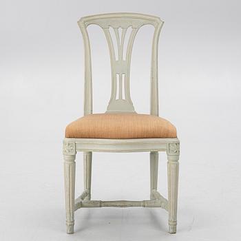 A Gustavian chair, end of the 18th century.