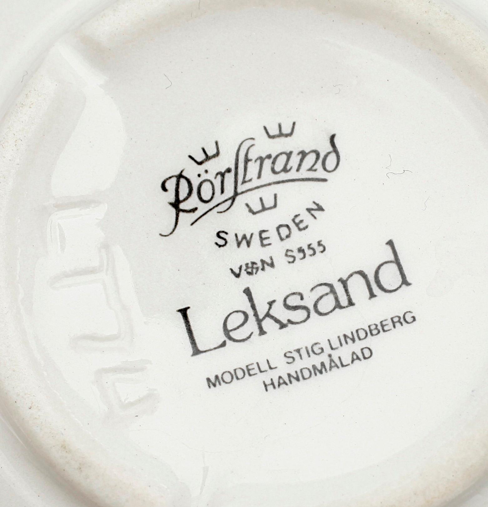 SERVISDELAR, 22 delar, porslin, "Allmoge" samt "Leksand", Stig Lindberg, 1900-talets mitt.