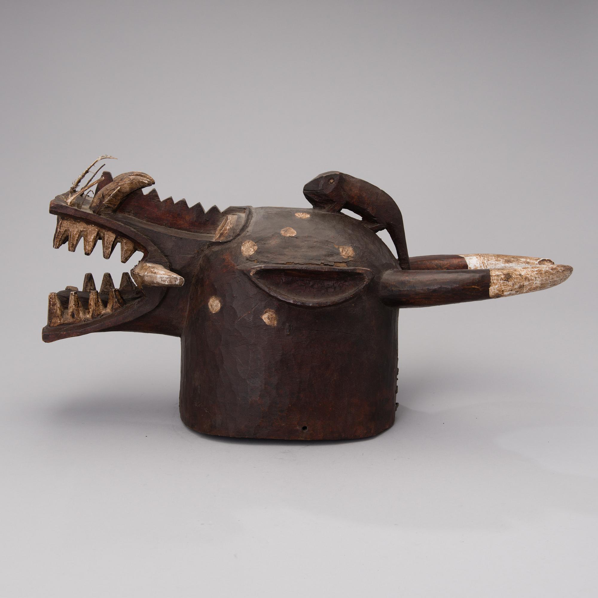 WANYUGO-MASK, Senufo-folket, Elfenbenskusten, Afrika.