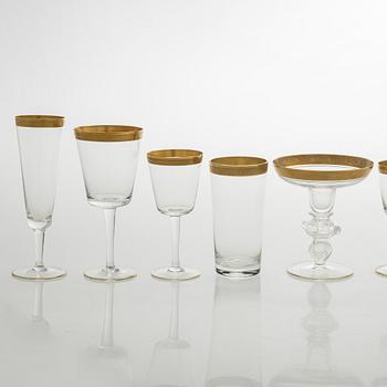 Glasservis, 74 delar, 1900-talets mitt.