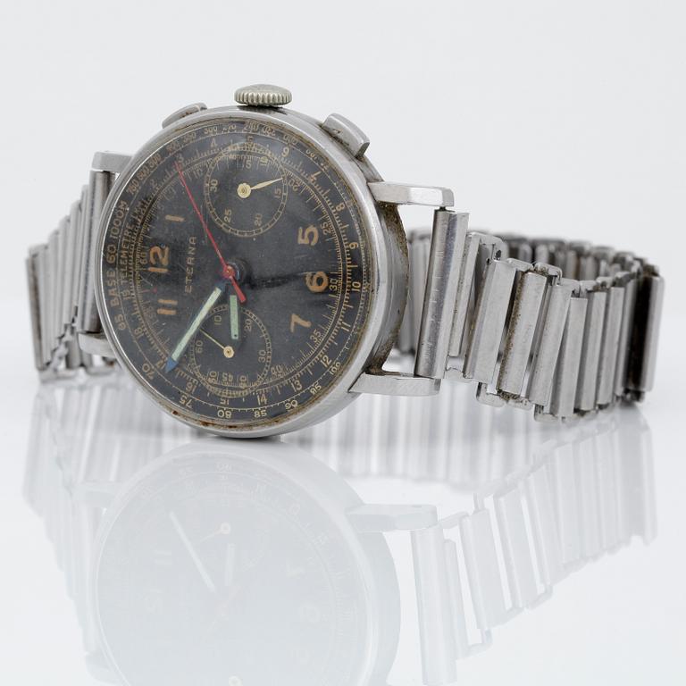ARMBANDSUR, herr, Eterna "Telemetre", 1940-tal.