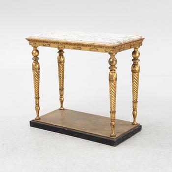 Jonas Frisk, spegel med konsolbord, sengustavianska, (spegelfabrikör i Stockholm 1805-1824).