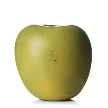 Hans Hedberg, a faience sculpture of a green apple, Biot, France.