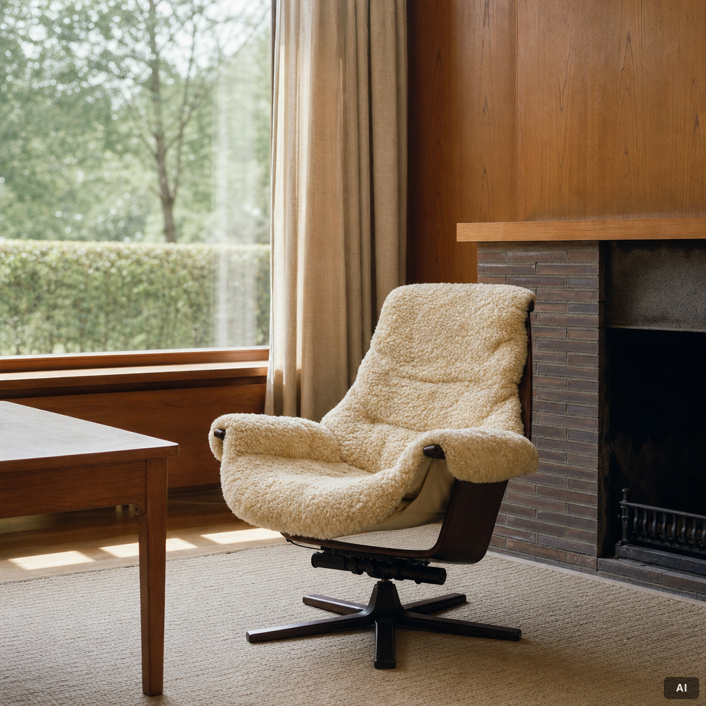 A swivel armchair, Göte Möbel, second half of the 20th century.