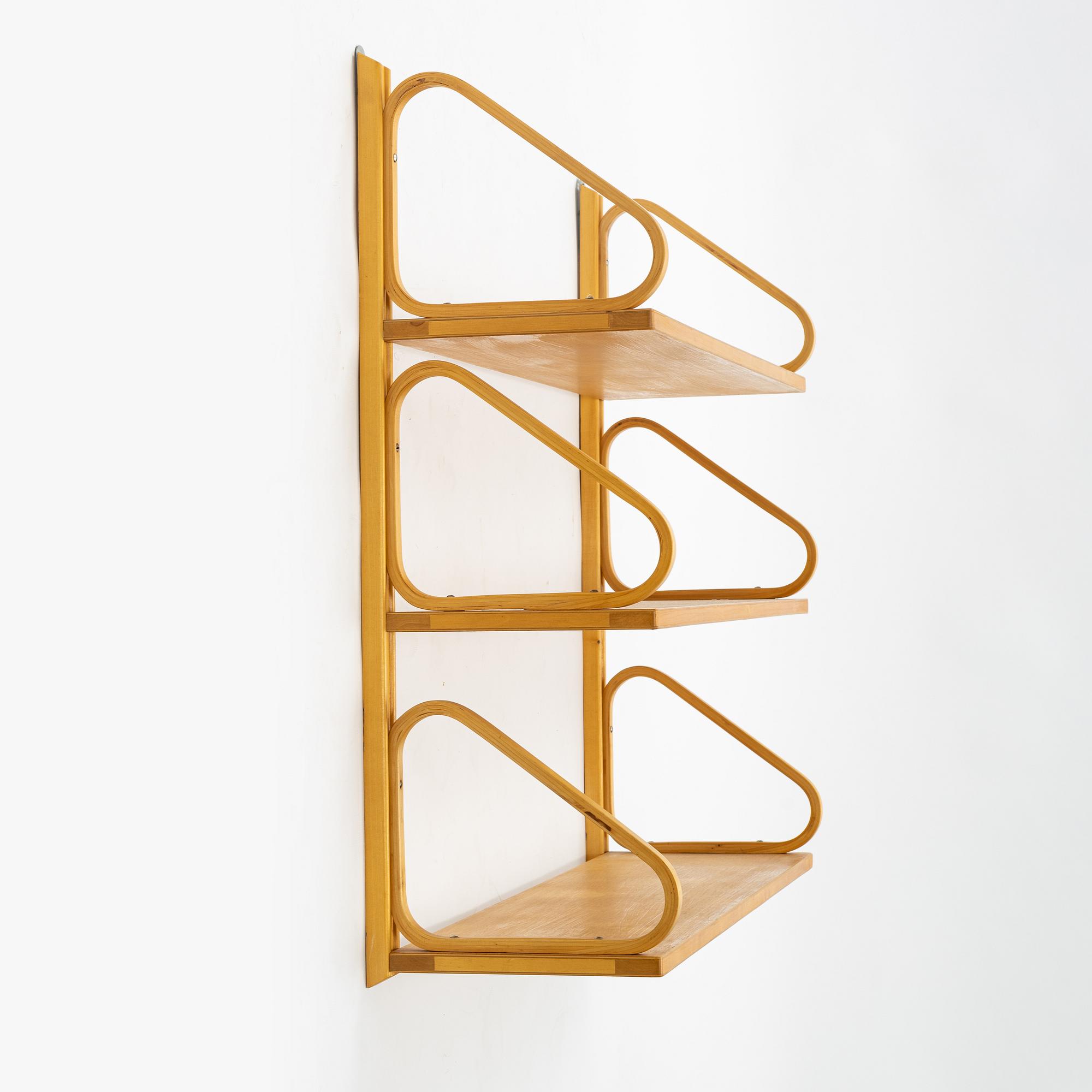 Alvar Aalto, a bookcase, Aalto Möbler Hedemora, Sweden, mid 20th Century.