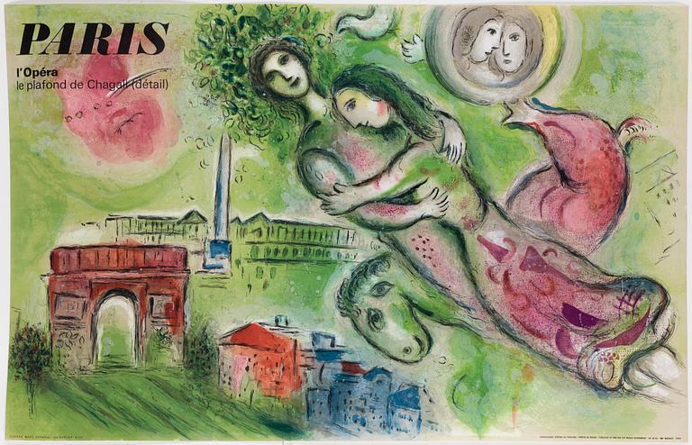 MARC CHAGALL, after, poster, Mourlot, Paris, 1964.