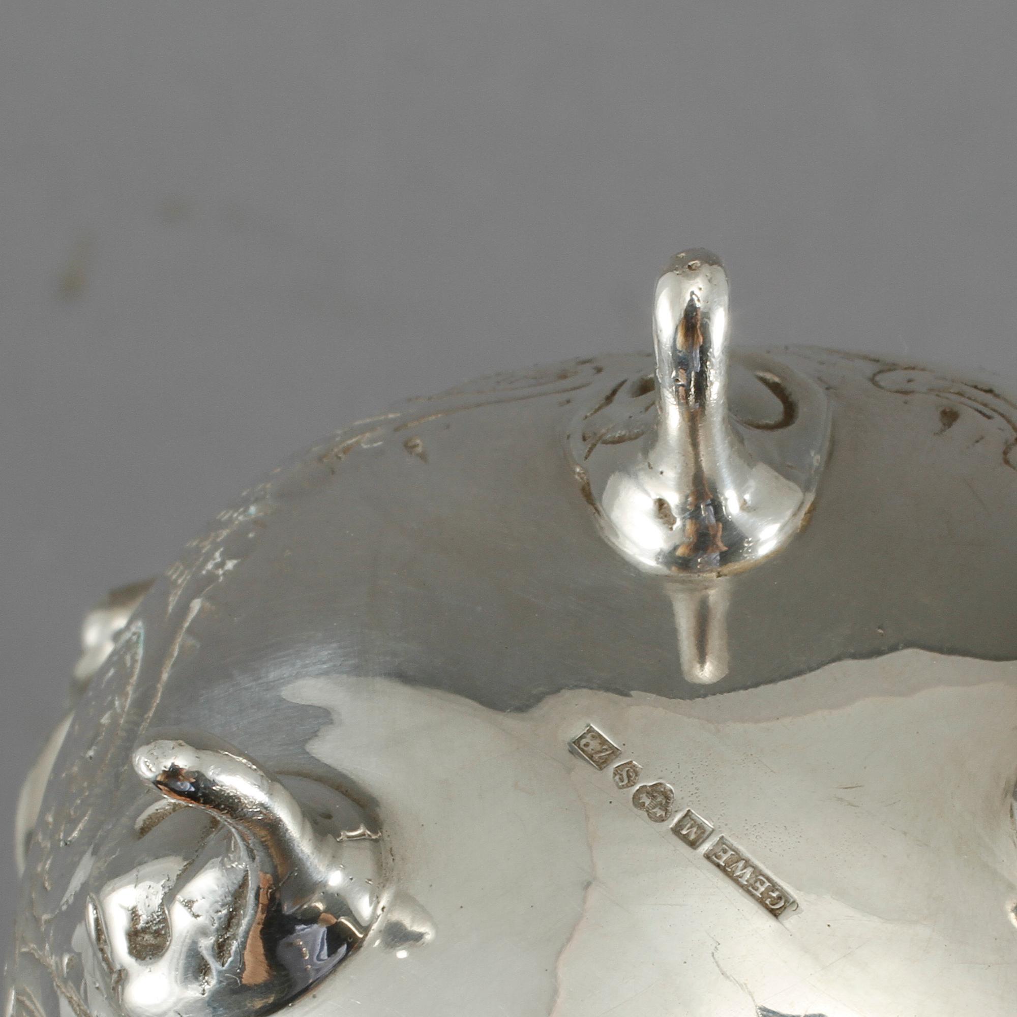 PARTI SILVER, 5 delar, bla Gewe, 1900 -tal. Vikt 576 g.