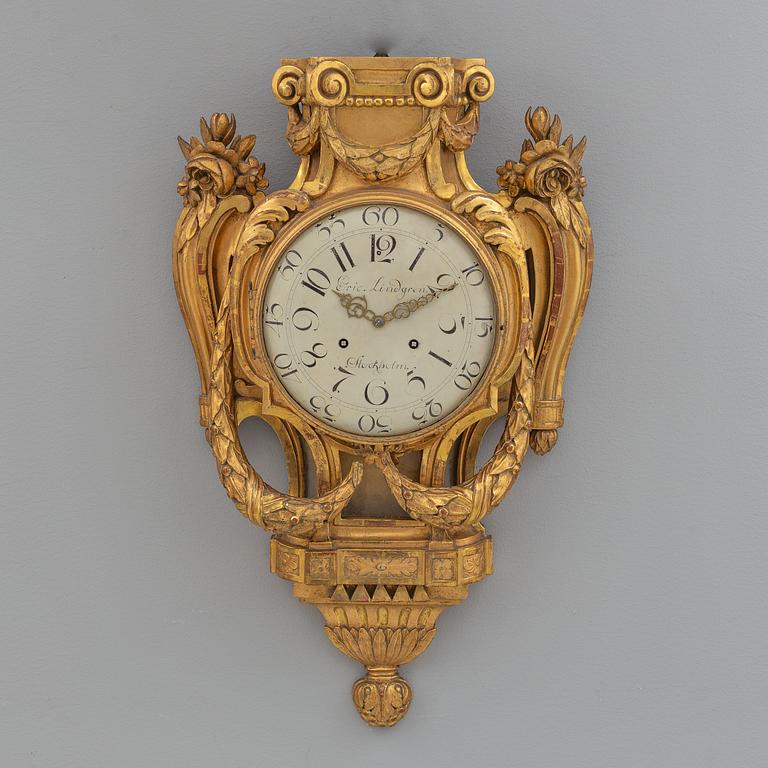 VÄGGPENDYL, gustaviansk, Eric Lindgren, Stockholm, 1700-talets slut.