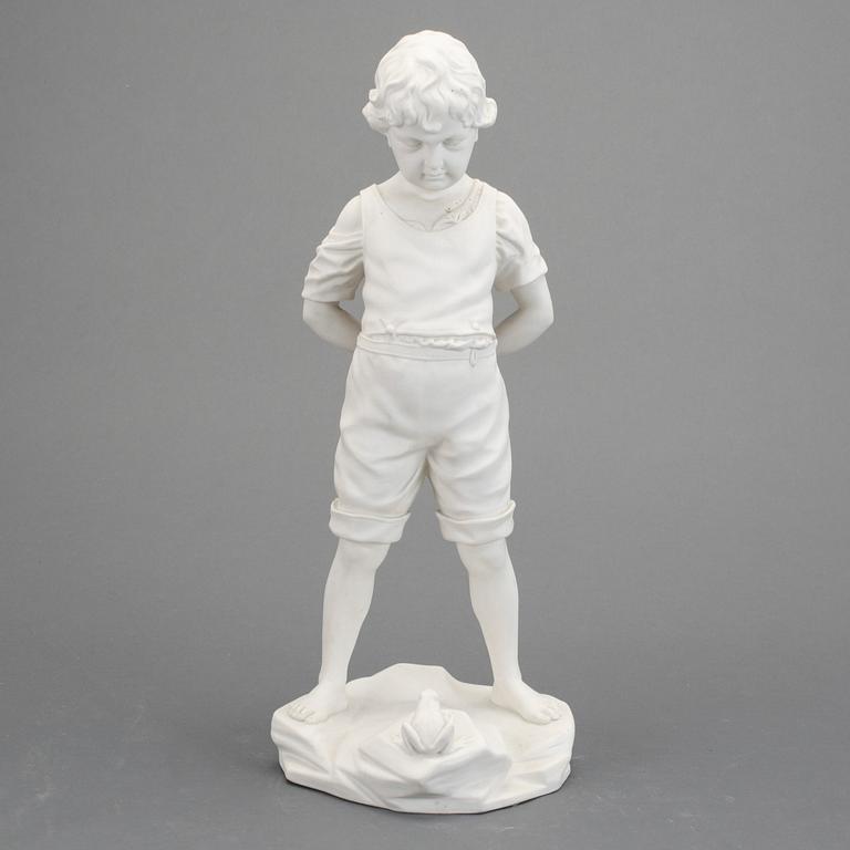 SKULPTUR, parian, efter Per Hasselberg, Gustavsberg, 1909.