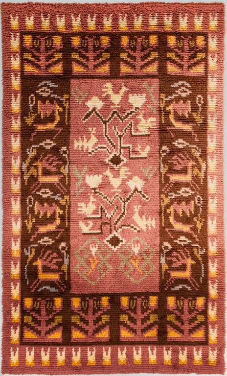 Impi Sotavalta, possibly, a rya rug for Neovius. Circa 272 x 170 cm.