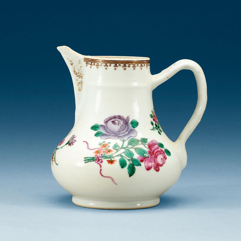 A famille rose creamer, Qing dynasty, Qianlong (1736-95).