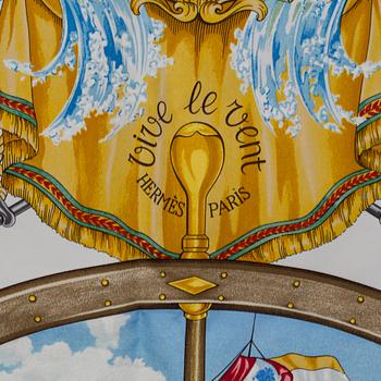 A HermÈs scarf "Vive le Vent".
