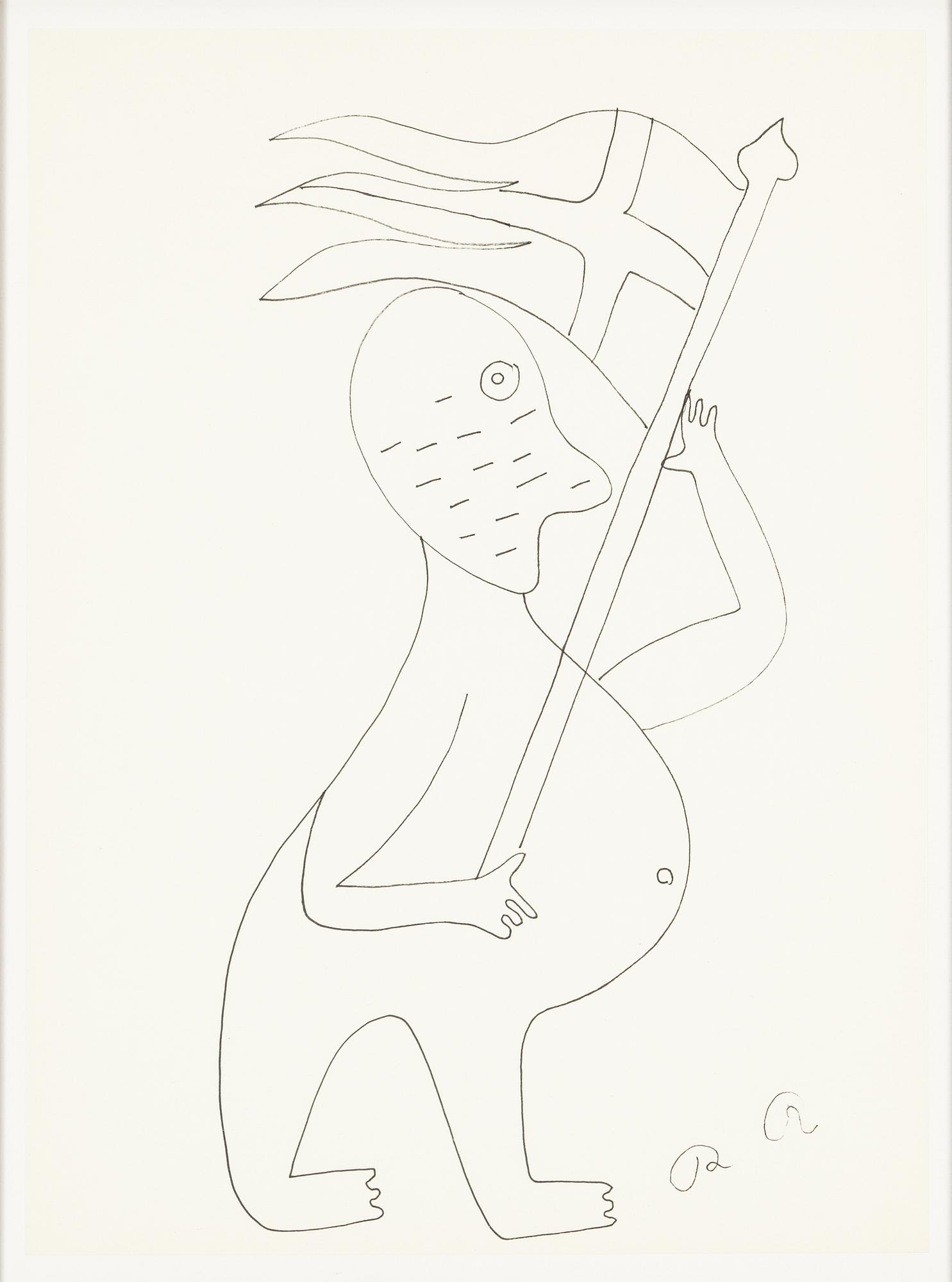 Roger Risberg, indian ink drawing, signed. Executed in 2008.