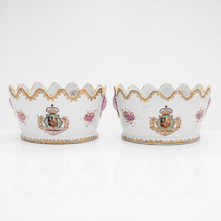 Two porcelain bowls/washing bowls, circa 1900.