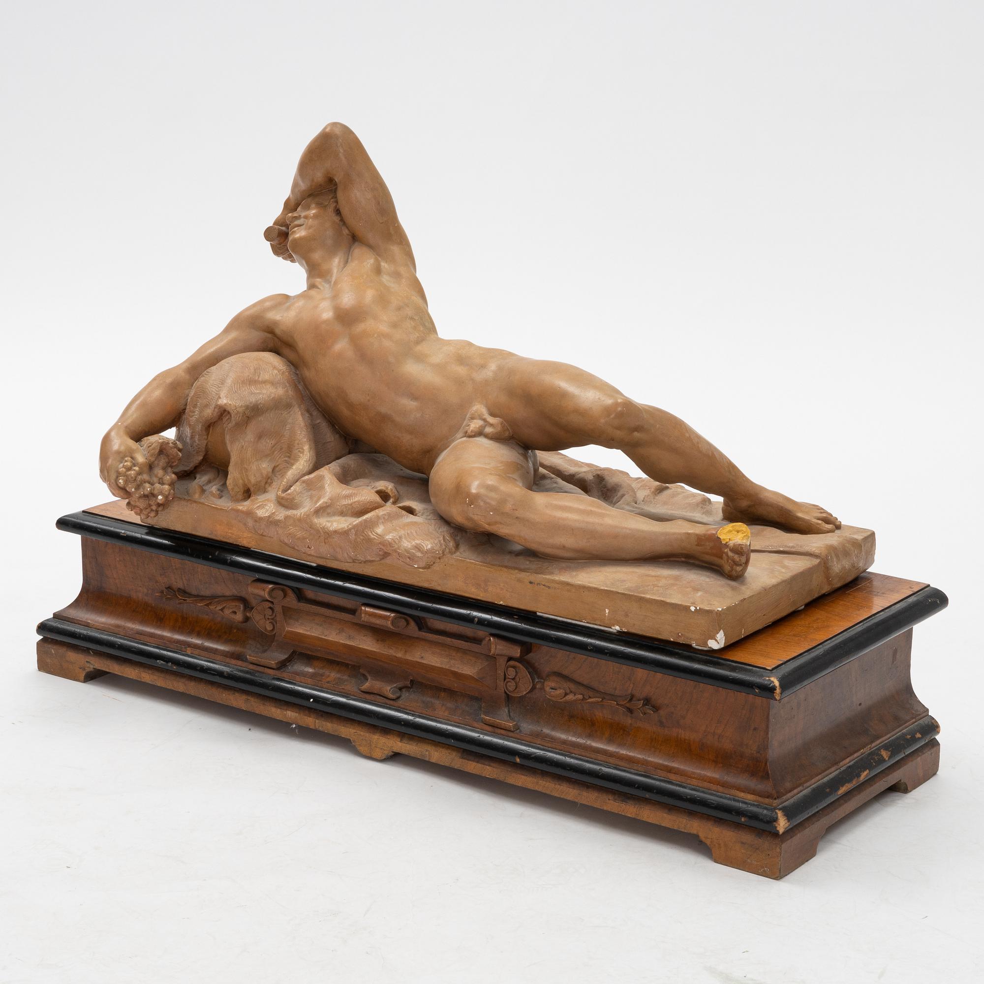 Johan Tobias Sergel, efter. Skulptur, patinerad gips.