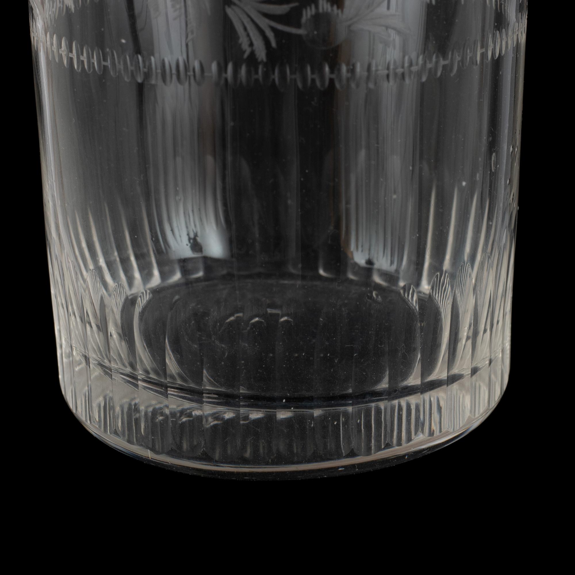 Glas, 14 st, sengustavianska, tidigt 1800-tal.