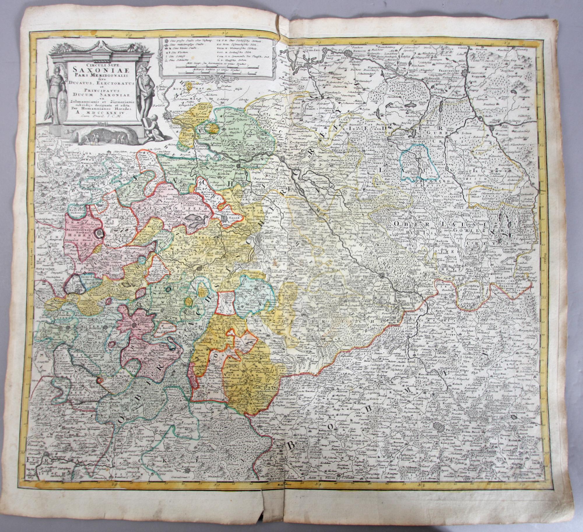 KARTOR, 2 st,  J B Homann, 1700-talets första hälft.