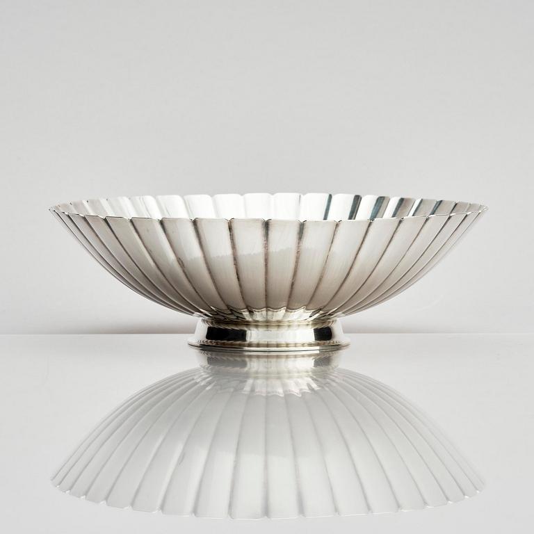 Georg Jensen, a sterling silver bowl, design no 856A, design Sigvard Bernadotte, Copenhagen 1945-77.