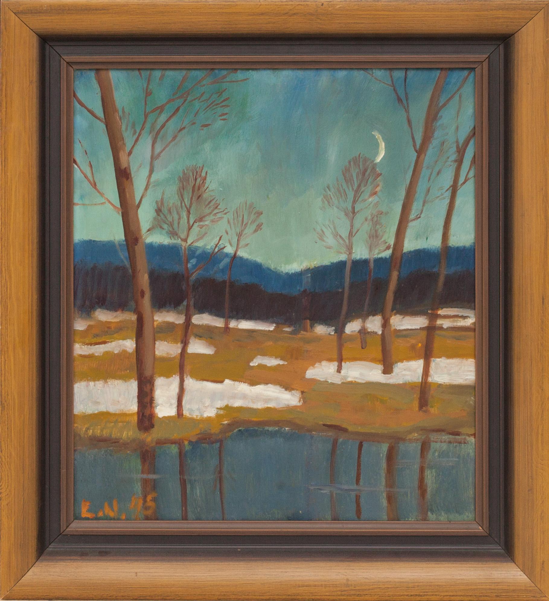 ERNST NORLIND, olja på pannå, monogramsignerad och daterad -45.