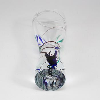 A Vicke Lindstrand 'Abstracta' glass vase, Kosta, 1950s.