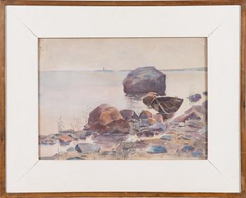 Eva Topelius, watercolour, signed and dated-89.