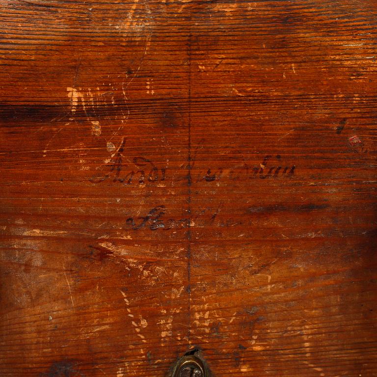 Fällbord, av Anders Lundelius (mästare i Stockholm 1778-1823). Signerat.