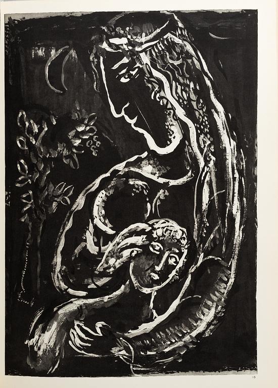 A MARC CHAGALL "Dessins pour la bible" with 24 colour lithographes, Paris 1960.