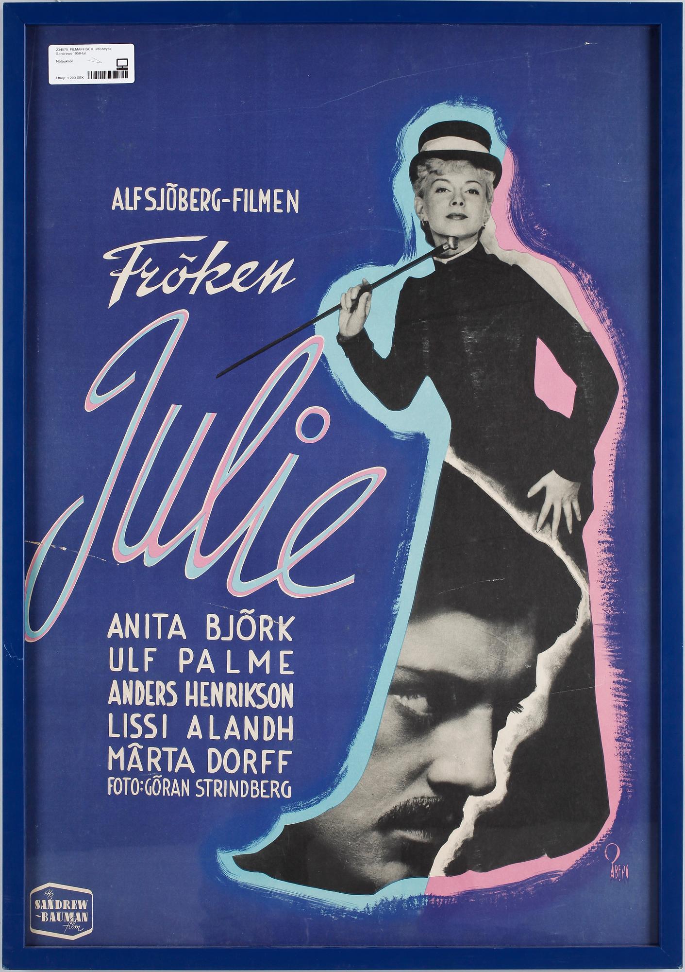 FILMAFFISCH, affishtryck, Sandrews 1950-tal.