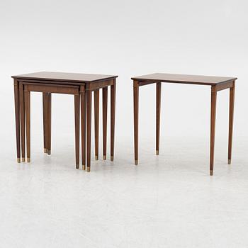 Nesting tables, 4 pieces (3+1), first half of the 20th Century.