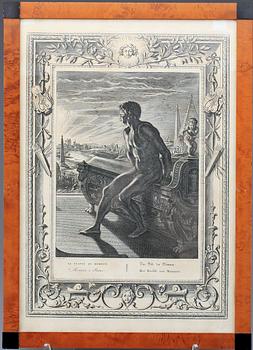 BERNARD PICART, 10st, gravyrer, ur boken  “The Temple of Muses", 1700-talets mitt.